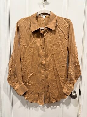 For Love And Lemons Tan Button-Down Shirt
